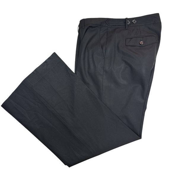 Martin + Osa Wool Black Wide-leg Dress Career Trousers Size 12 - Picture 4 of 9